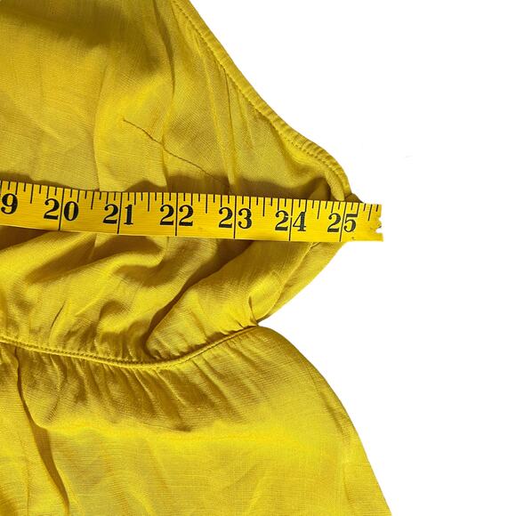 SOLD Torrid Peasant Tiered Yellow Blouse Sleeveless Tunic Top Spring Summer Siz - Picture 7 of 11